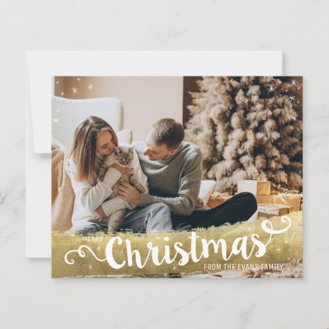Budget Moderne Joyeux Noël en Or (Devant)