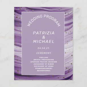 Budget Moderne Mauve Purple Mariage programme
