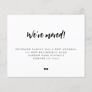 Budget moderne nous avons bougé faire-part