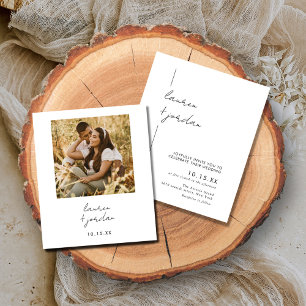 Budget Moderne Photo Boho Faire-part de mariage
