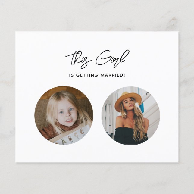 Budget Moderne Photo Bridal Shower Invitation (Devant)