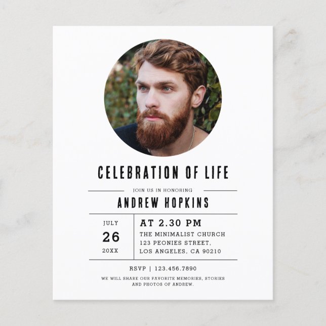 Budget Moderne Photo Célébration De La Vie (Devant)