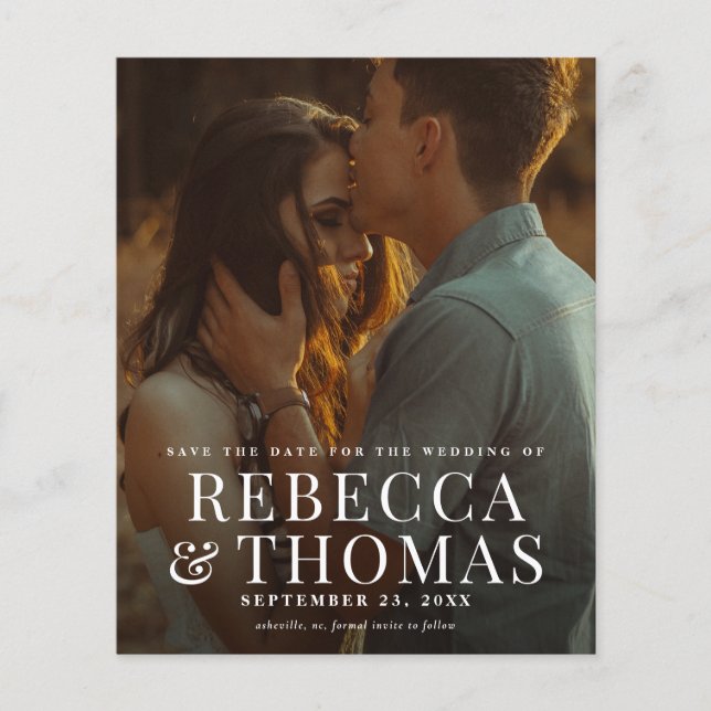 Budget Moderne Photo Overlay Mariage Enregistrer l (Devant)