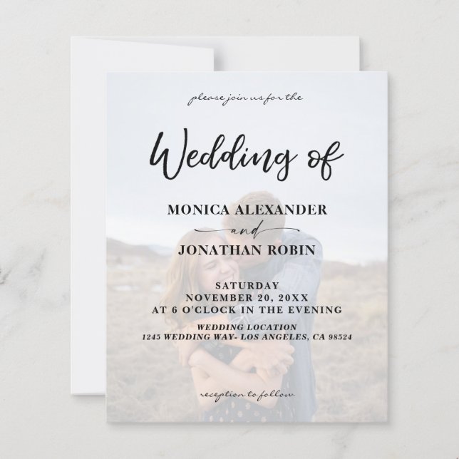 Budget moderne photo verticale 2 Mariage (Devant)