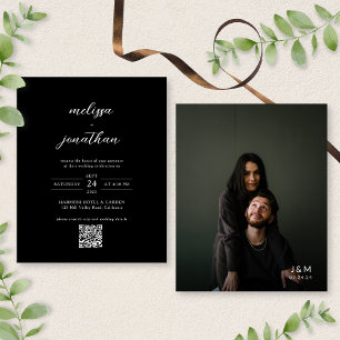 BUDGET Moderne Photographie Noire Monogramme Code