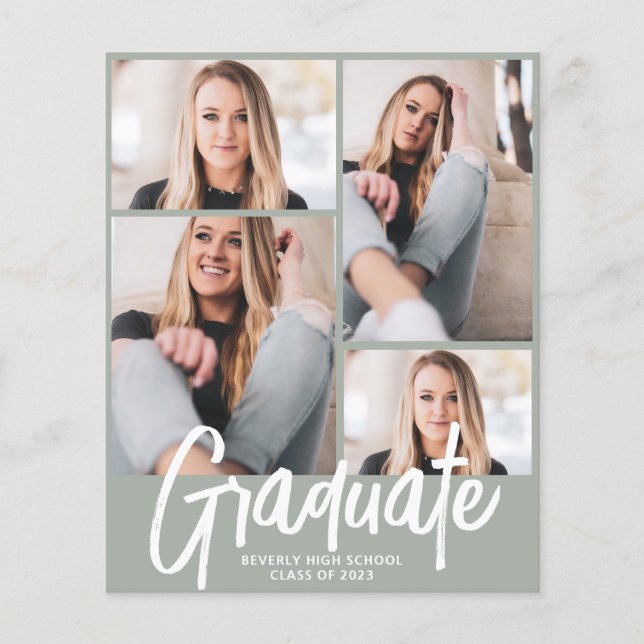 Budget Moderne Quatre Photo Script Graduation | Sa (Devant)