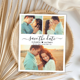 Budget Moderne Scénario Photo Collage Faire Part d