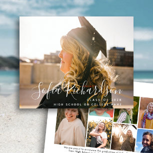 BUDGET Moderne Script 8 Photo Simple Faire-part