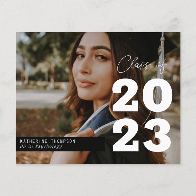 Budget Moderne Script Graduation Année (Devant)