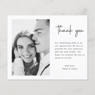 Budget Moderne Script Mariage Photo Carte de remer