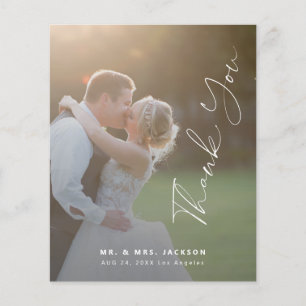 Budget moderne script photo mariage merci
