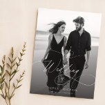 Budget Moderne Script Sunset Photo Wedding Invite<br><div class="desc">Offrez-vous une élégance intemporelle abordable avec notre budget Modern Script Sunset Photo Wedding Invite. Doté d'une faire-part de mariage avec un thème doux et romantique du coucher de soleil sur la plage et un script élégant.</div>