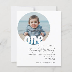 BUDGET Moderne Simple Bébé Rond Photo Anniversaire