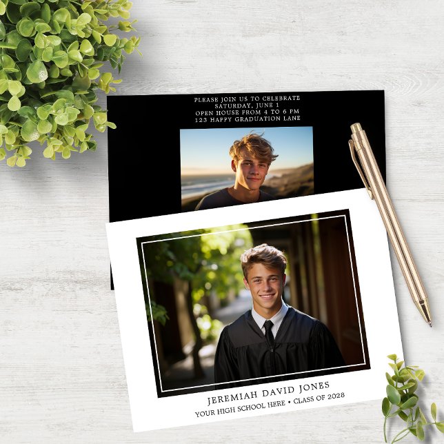 Budget Moderne Simple Photo Graduation Invitation (Créateur téléchargé)