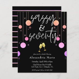 Budget Moderne Sparkle Sassy & 70 Anniversaire