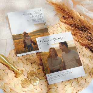 Budget Moderne Typographie Script 2 Photos Mariage