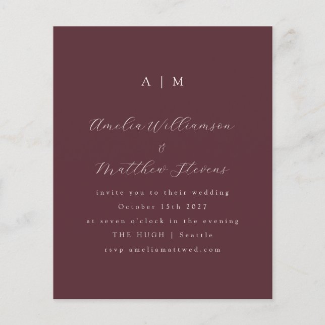 Budget Monogramme Bourgogne Minimum Mariage Invita (Devant)