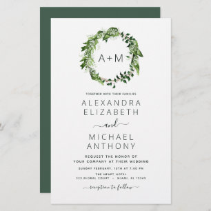 Budget Monogramme Emerald Green Green Mariage