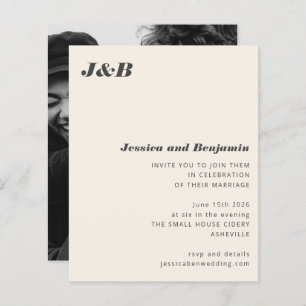 Budget Monogramme Faire-part de mariage photo ivoi