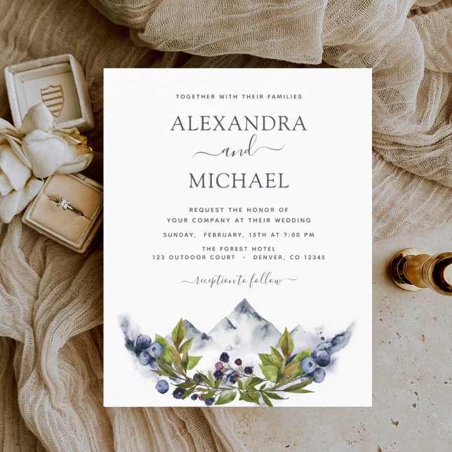 Budget Montagne Rustique Mariage de verdure (Créateur téléchargé)