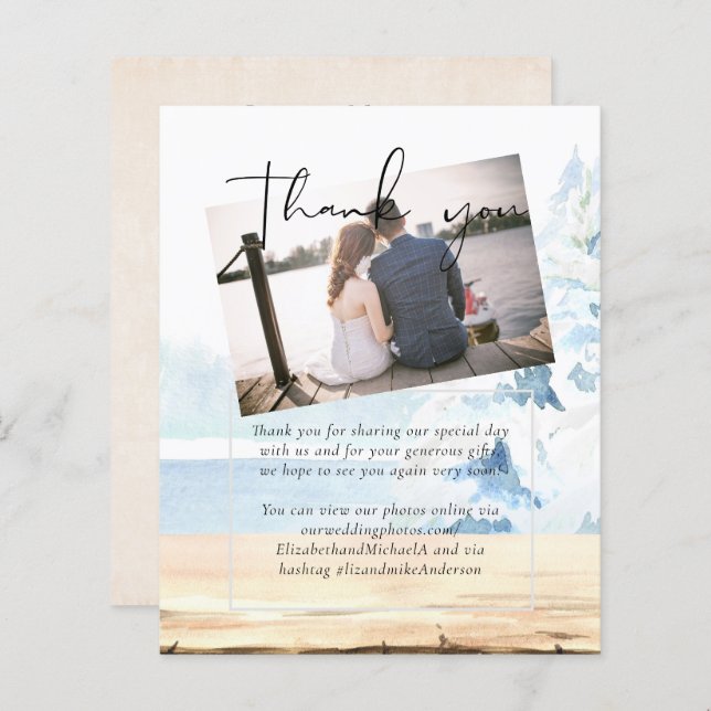 BUDGET Montagnes neigeuses Hiver Lac Trees (Devant / Derrière)