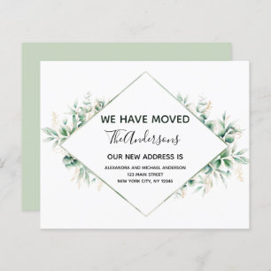 Budget Moving Announcement Eucalyptus Greenery