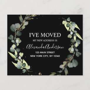 Budget Moving Announcement Eucalyptus Greenery