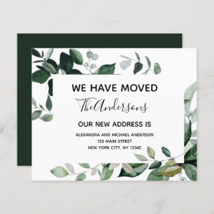 Budget Moving Announcement Eucalyptus Greenery