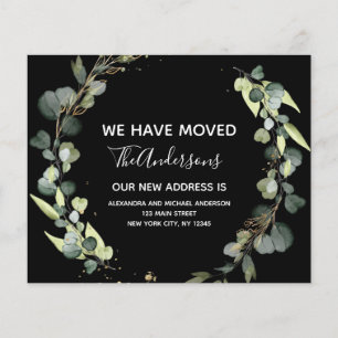 Budget Moving Announcement Eucalyptus Greenery