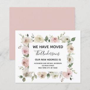 Budget Moving Faire-part Dusty rose Floral