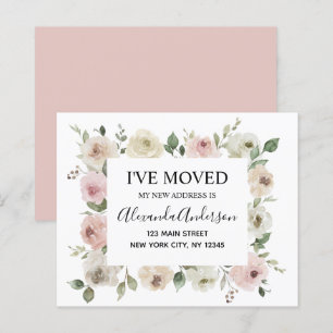 Budget Moving Faire-part Dusty rose Floral