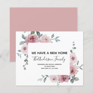 Budget Moving Faire-part Dusty rose Floral