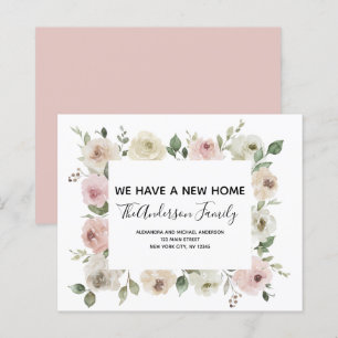 Budget Moving Faire-part Dusty rose Floral
