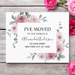 Budget Moving Faire-part Dusty rose Floral