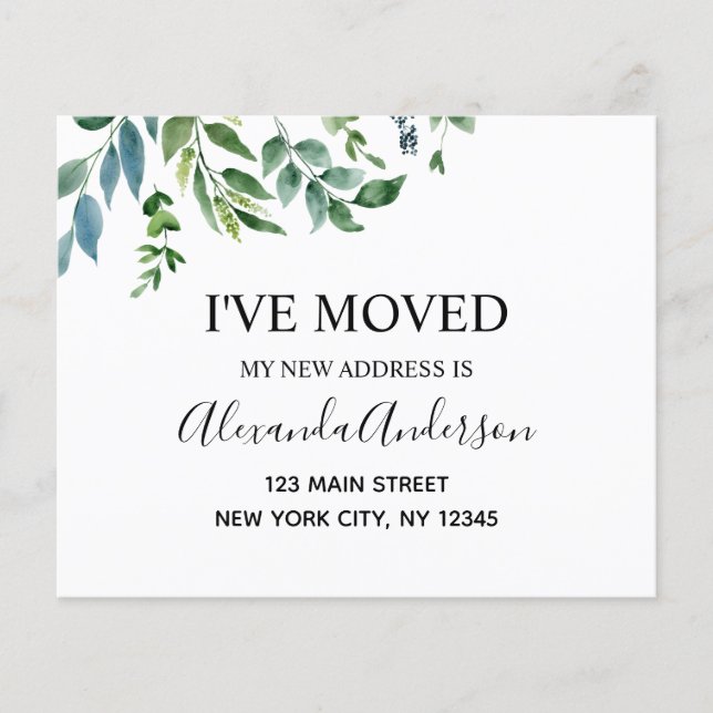 Budget Moving Faire-part Printemps vert (Devant)