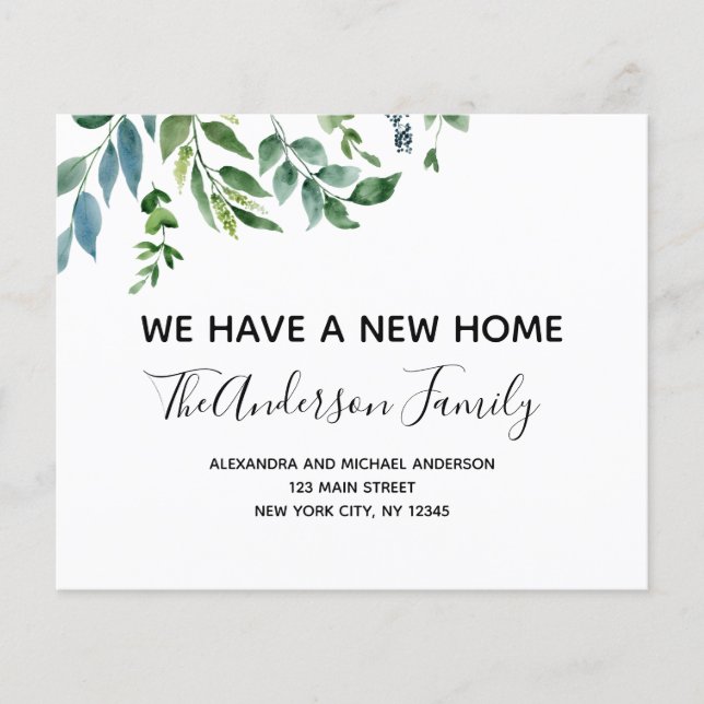 Budget Moving Faire-part Printemps vert (Devant)