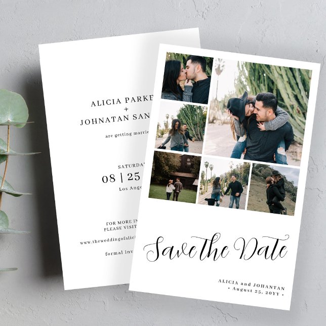 Budget multi-collage de photos carte de mariage 's (Créateur téléchargé)