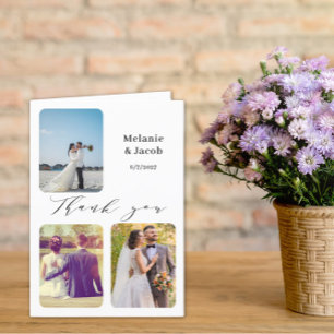 Budget Multi Photos Mariage plié Merci Cartes