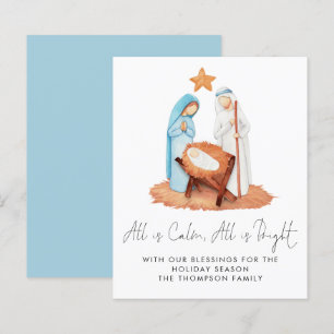 Budget Nativité Scène Tout Est Calme Carte De Vaca