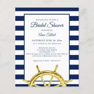 Budget Nautique Marine Gold Bridal Showeuse Invita