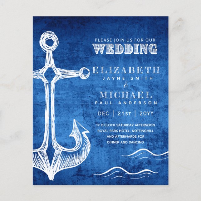 BUDGET Nautique Voile Destination Mariage Invitati (Devant)