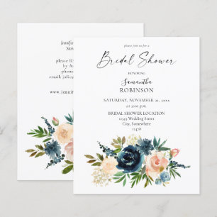 Budget Navy, Dusty Blue, Rose Floral Fête des mari