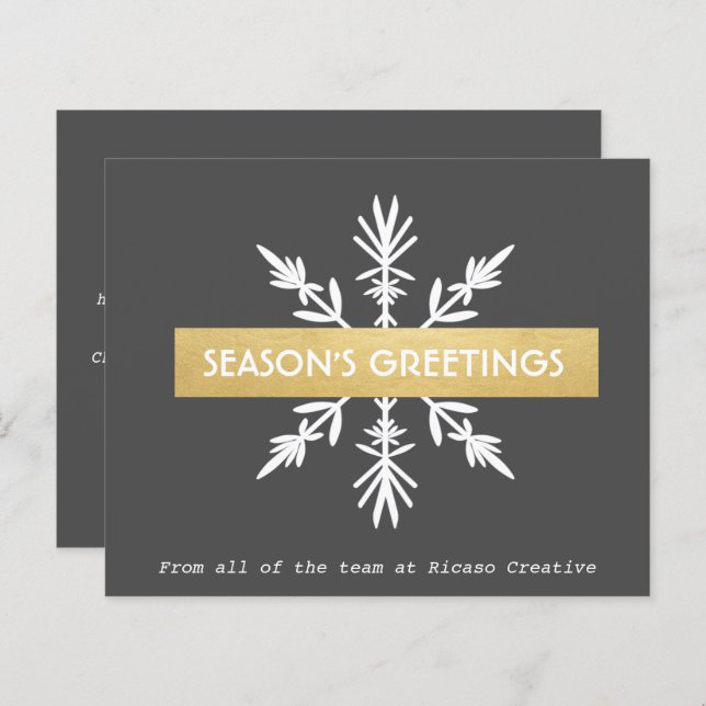 BUDGET Neige Entreprise Noël saison (Devant / Derrière)