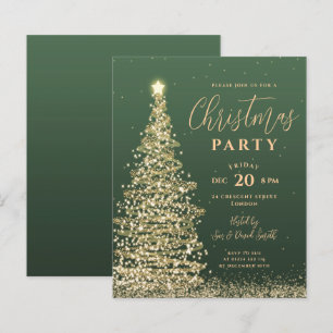 Budget Noël Arbre de fête Invitation de vacances v
