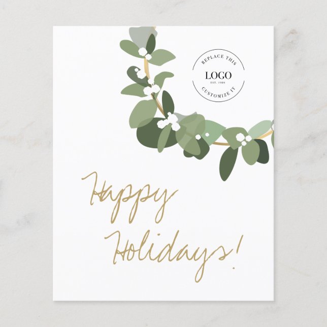 Budget Noël Business logo Or noir Wreath (Devant)