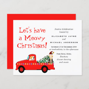 Budget Noël Chats Vacances Camion Invitations