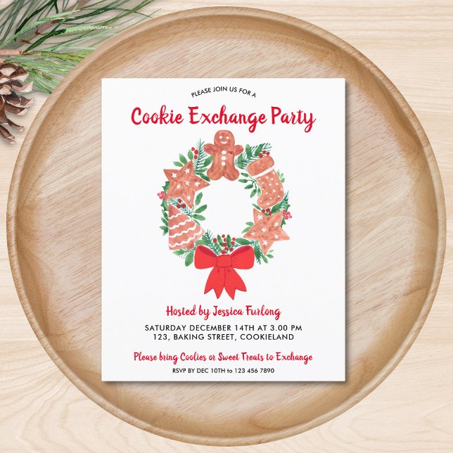 Budget Noël Cookie Exchange Party Invitation (Créateur téléchargé)