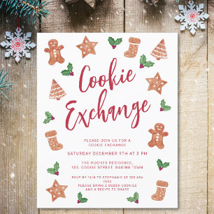 Budget Noël Cookie Exchange Party Invitation