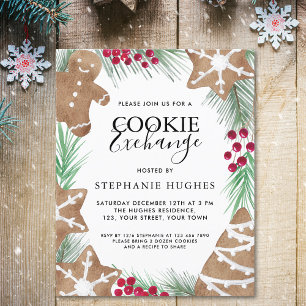 Budget Noël Cookie Exchange Party Invitation
