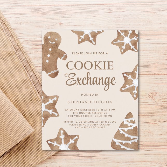 Budget Noël Cookie Exchange Party Invitation (Créateur téléchargé)